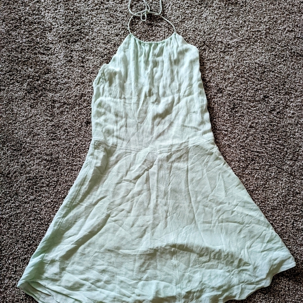 Wilfred Turquoise Halter Dress